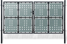 vidaXL - Poort - enkel - 300x200 - cm - zwart