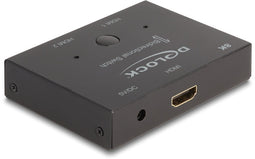Delock 18776 - HDMI switch - 2x HDMI input 1x HDMI output - Zwart
