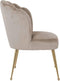 Richmond Stoel Pippa Velvet Khaki Gouden Poot