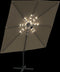 vidaXL - Zweefparasol - met - LED-verlichting - 400x300 - cm - taupe