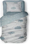 LINNICK Kinder Dekbedovertrek 100% katoen Cloudie - blue 140x200cm - Tiener Dekbedovertrek 1 persoons
