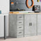 vidaXL - Garagekast - 30x51x85 - cm - massief - grenenhout - betongrijs