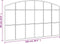 vidaXL - Wandspiegel - boog - 100x60 - cm - ijzer - zwart