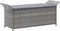 vidaXL - Opbergbankje - met - kussen - 138 - cm - poly - rattan - grijs