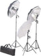 vidaXL - Fotostudioset - met - lampen, - paraplu's, - achtergrond - en - reflector