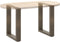 vidaXL - Salontafelpoten - 2 - st - U-vormig - 38x(42-43) - cm - staal - naturel