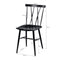 Coast Set van 2 Metalen Eetkamerstoelen - Industriële Design - Ergonomische Rugleuning - Zwart (2 stuks)