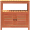 vidaXL - Oppottafel - met - schappen - 82,5x45x81 - cm - massief - grenenhout - bruin