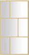 vidaXL - Inloopdouchewand - transparant - 115x195 - cm - ESG-glas - goudkleurig