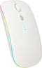 Nuvance Draadloze Muis - Bluetooth - Stil - 7 RGB Kleuren - Wit
