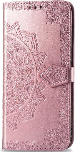Hoesje Met Pasjeshouder Geschikt voor Motorola Moto G Pro - Mandala Bookcase - Roze