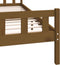 vidaXL - Bedframe - massief - hout - honingbruin - 180x200 - cm
