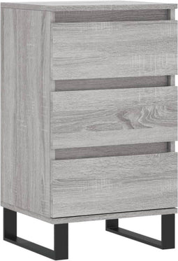 vidaXL - Dressoir - 40x35x70 - cm - bewerkt - hout - grijs - sonoma
