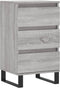 vidaXL - Dressoir - 40x35x70 - cm - bewerkt - hout - grijs - sonoma