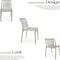 tectake® Alcudia - Tuinstoelen - Stapelbaar - Weerbestendig - Taupe (set van 2)