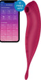 Satisfyer 'Twirling Pro Connect App', 20 cm, met app, drukgolf- en oplegvibrator, aan beide zijden te gebruiken, drukgolven en circulerende vibraties