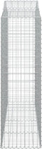 vidaXL - Schanskorven - 4 - st - gewelfd - 200x50x160/180 - cm - ijzer