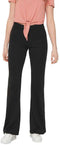 ONLY ONLFEVER STRETCH FLAIRED PANTS - Dames Broek - Elastische tailleband - Zwart - Maat S