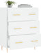 vidaXL - Dressoir - 69,5x34x90 - cm - bewerkt - hout - wit