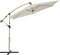 MASCOT ONLINE Hangende Parasol - Zweefparasol - Houtlook - 300 cm breed - Crème