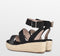 POSH by Poelman LONA - Dames Sandalen - Gespsluiting met dierenprint - Zwart