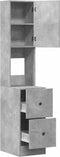 vidaXL - Keukenkast - 35x50x180 - cm - bewerkt - hout - betongrijs