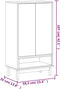 vidaXL - Schoenenkast - FLAM - 59,5x35x107 - cm - massief - grenenhout