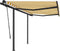 vidaXL - Luifel - automatisch - uittrekbaar - met - palen - 3x2,5 - m - geel - en - wit