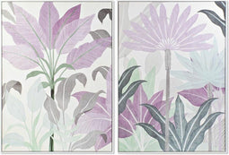 Schilderij DKD Home Decor 103,5 x 4,5 x 144 cm Tropisch (2 Stuks)