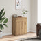vidaXL - Dressoir - 60x30x75 - cm - bewerkt - hout - artisanaal - eikenkleurig