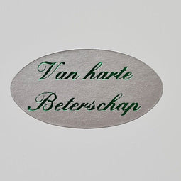 Etiket Van harte Beterschap wit/gr 40x21