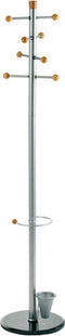 kapstok Alco metaal zilver 8 haken, incl. parapluhouder