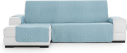 Hoes voor chaise longue met korte armleuning links Eysa MONTBLANC Turkoois 100 x 110 x 290 cm