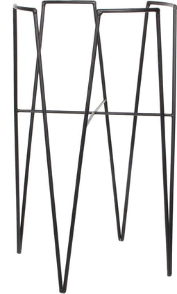 Mica Decorations Blom Plantenstandaard - L30 x B30 x H50 cm - Metaal - Zwart