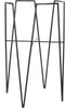 Mica Decorations Blom Plantenstandaard - L30 x B30 x H50 cm - Metaal - Zwart