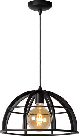 Lucide DIKRA - Hanglamp - Ø 40 cm - 1xE27 - Dimbaar - Zwart