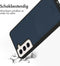 Accezz Samsung Galaxy S21 FE - Back Cover - Premium Leather Card Slot - Donkerblauw