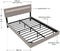 Juskys Lissabon - Zwevend bed - Incl. LED - Beige - 140x200cm