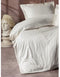 Satin King - Beddengoedset - 1 dekbedovertrek 220 x 240 cm + 2 kussenslopen 60 x 60 cm - 100% katoensatijn - Ecru