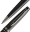 Waterman Expert-balpen | Metallic zwarte lak met ruthenium rand | Medium punt | Blauwe inkt | Met cadeauverpakking