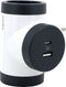 Legrand Draaibare domino premium contactstop - Verdeelstekker 2x2P+A - USB A+C - Aluminium