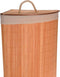 Bathroom Solutions Wasmand - bamboe hout - met deksel - naturel - 35 x 35 x 60 cm - 70 liter - opvouwbaar