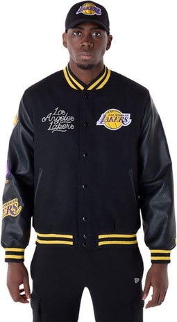 New Era - LA Lakers - NBA Patch Black Varsity Jacket