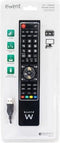 Ewent EW1570 - Universele afstandsbediening - Compatibel met TV DVB-C/DVB-T/SAT/DVD/VCR/Blu-ray/Hi-Fi - Zwart