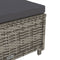 vidaXL - Ligbed - met - donkergrijs - kussen - poly - rattan - grijs