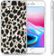 iMoshion Hoesje Geschikt voor iPhone SE (2022) / SE (2020) / 8 / 7 Hoesje Siliconen - iMoshion Design hoesje - Goud / Zwart / Golden Leopard