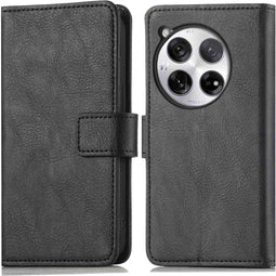 iMoshion Hoesje Geschikt voor OnePlus 12 Hoesje Met Pasjeshouder - iMoshion Luxe Bookcase - Zwart