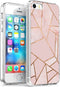 imoshion Hoesje Geschikt voor iPhone SE (2016) / 5 / 5s Hoesje Siliconen - imoshion Design hoesje - Roze / Meerkleurig / Goud / Pink Graphic
