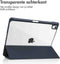 imoshion Tablet Hoes - Geschikt voor iPad Air 5 (2022) / Air 4 (2020) / Air 11 inch (2025) M3 / Air 11 inch (2024) M2 - Trifold Hardcase Bookcase - Donkerblauw