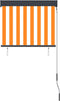 vidaXL - Rolgordijn - voor - buiten - 80x250 - cm - wit - en - oranje